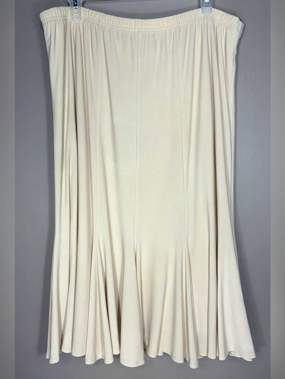 BELLISSIMA Cream Midi Flared Skirt